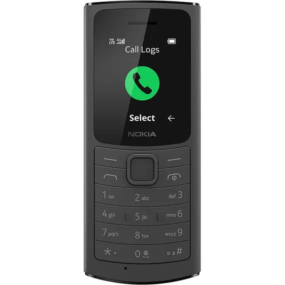 Nokia 110 4G Dual Sim - 1.8"  Black