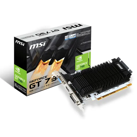 MSI GT 710 2GD3H LP - Graphics Card, NVIDIA, GeForce GT 730, 2GB, GDDR3