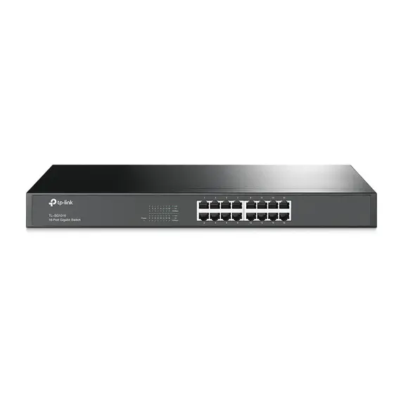 TP-Link TL-SG1016 - Network Switch, Unmanaged, Gigabit Ethernet (10/100/1000), 1U, Black