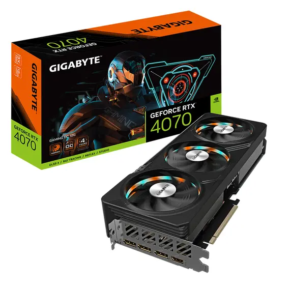Gigabyte GV-N4070GAMING OC-12GD - Graphics Card, GeForce RTX 4070, 12GB, GDDR6X