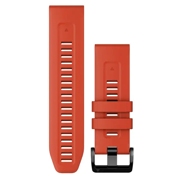 רצועה QUICKFIT 26 WATCH BANDS Black silicone band, אדום