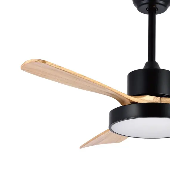 Semicom SM-3031BW48/25CT - 48" Ceiling Fan, with Remote Control, Black Wood, imagen 2