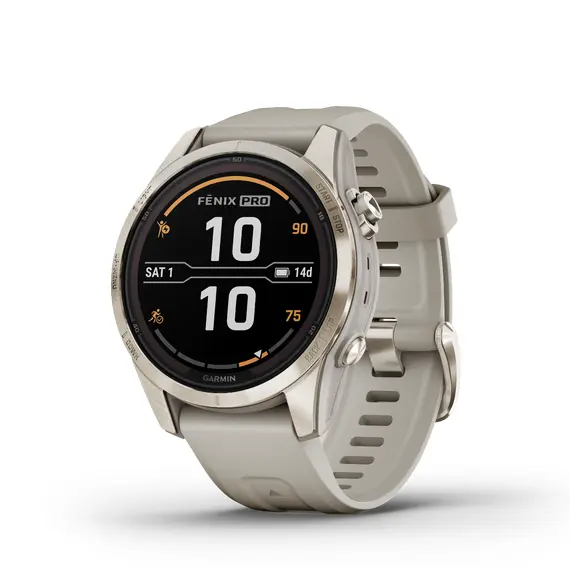שעון ספורט חכם fenix 7S Pro Sapphire Solar, Light Sand