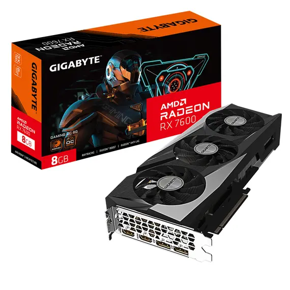 Gigabyte Radeon RX 7600 GAMING OC 8G - Video Card, AMD, 8GB, GDDR6