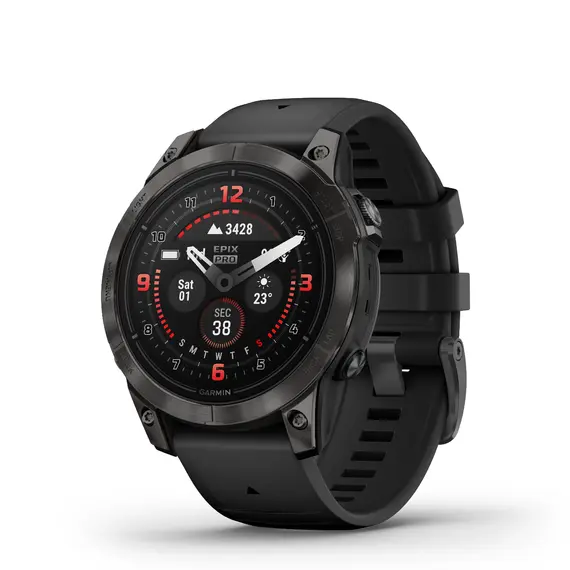 שעון ספורט חכם Epix Pro (Gen 2) 47mm Sapphire Titanium, Carbon Gray