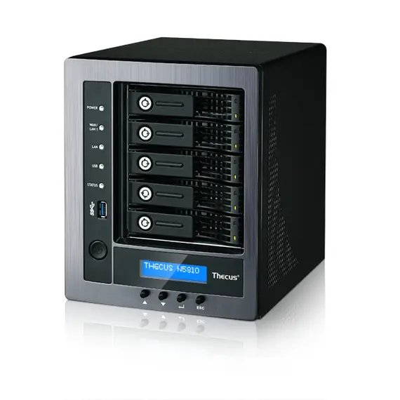 Thecus N5810 - 5 Bay NAS 5 x 1TB NL SATA Drives Installed