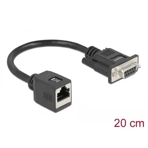 Delock 64122 - Serial RS-232/422/485 Adapter, DB9 female to RJ45 jack, 20cm