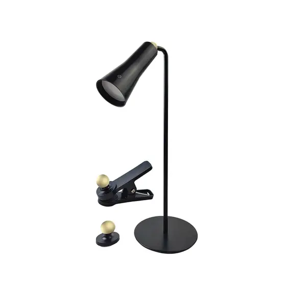 מנורת שולחן PALERMO נטענת 3W עם חיבור USB- שחור