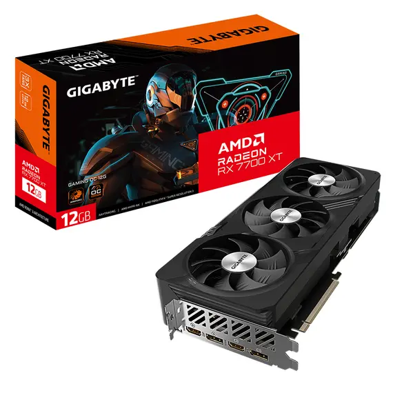 Gigabyte Radeon RX 7700 XT GAMING OC 12G AMD - Video Card, 12GB, GDDR6