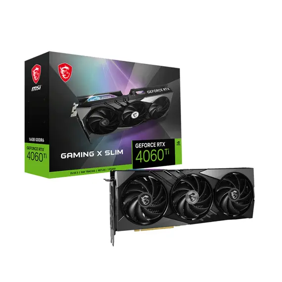 MSI GEFORCE RTX 4060 Ti GAMING X SLIM 16G - Graphics Card, NVIDIA, 16GB, GDDR6