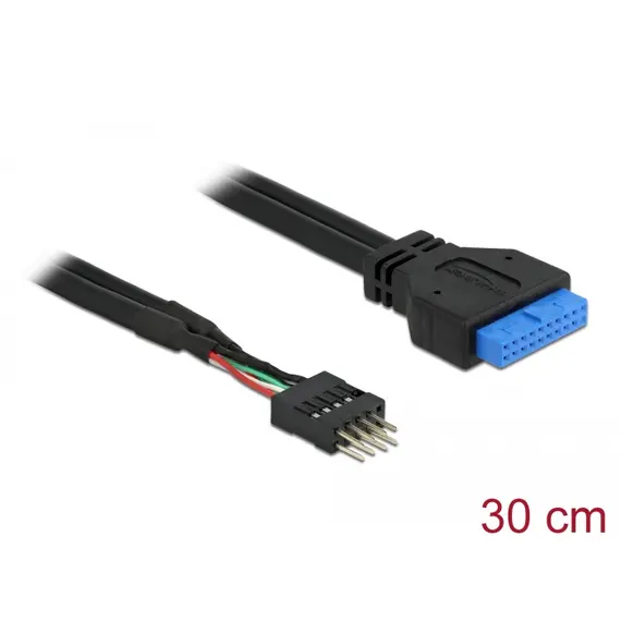 DeLOCK 83095 - USB Internal Cable, 0.3m, Black