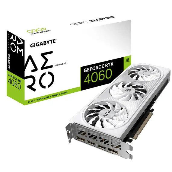 Gigabyte GeForce RTX 4060 AERO OC 8G - Video Card, NVIDIA, 8GB, GDDR6