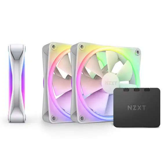NZXT F120 - RGB DUO Triple Pack PC Case Fan, White