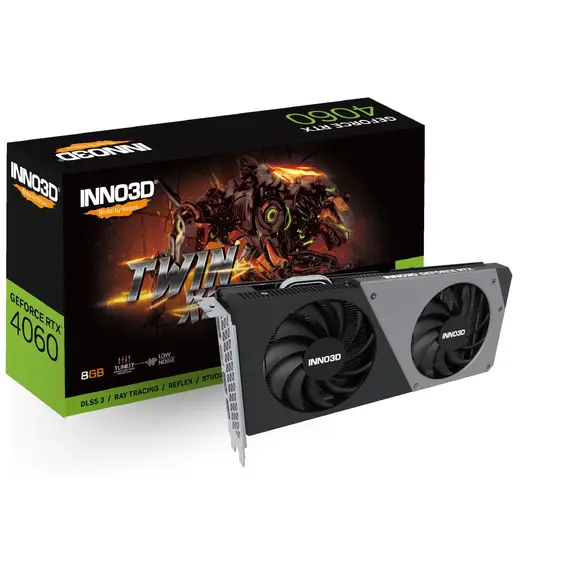 Inno3D GEFORCE RTX 4060 TWIN X2 - Video Card, NVIDIA, 8GB, GDDR6
