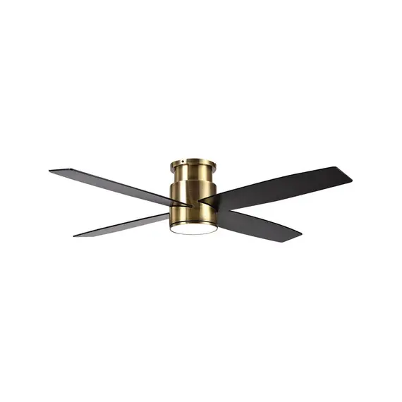מאוורר תקרה מקיאטו "CCT 25W 52 עם שלט -שחור ובראס