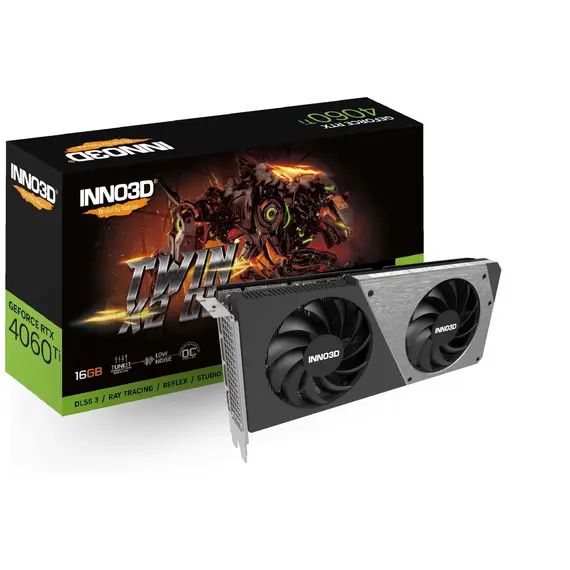 Inno3D N406T2-16D6X-178055N - Graphics Card, NVIDIA, GeForce RTX 4060 Ti, 16GB, GDDR6