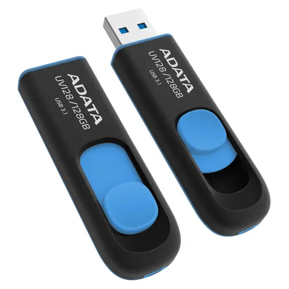 ADATA AUV128-32G-RBE - 32GB USB FLASH DRIVE, Black & Blue