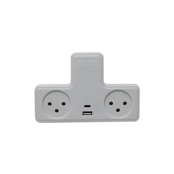 Semicom SW-T2UC - T Power Splitter, 2U, TYPE C + USB