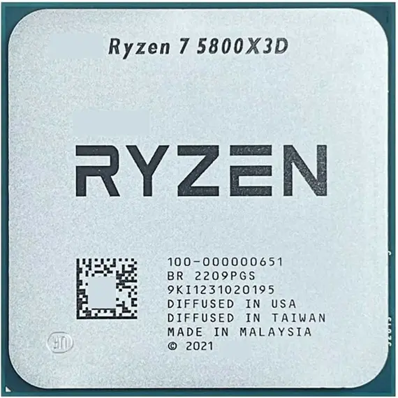 AMD Ryzen 7 5800X3D - CPU, 3.4GHz, 8-Cores, 16-Threads, 96MB, L3, Tray