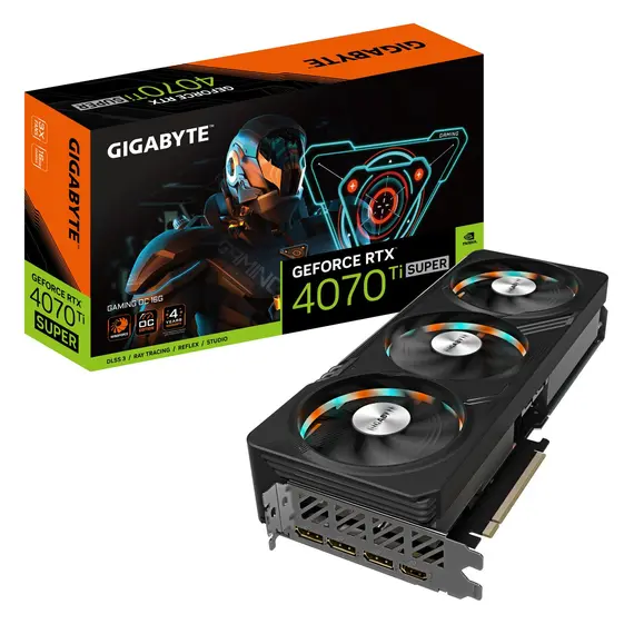 Gigabyte GAMING GeForce RTX 4070 Ti SUPER OC 16G - Video Card, NVIDIA, 16GB, GDDR6X