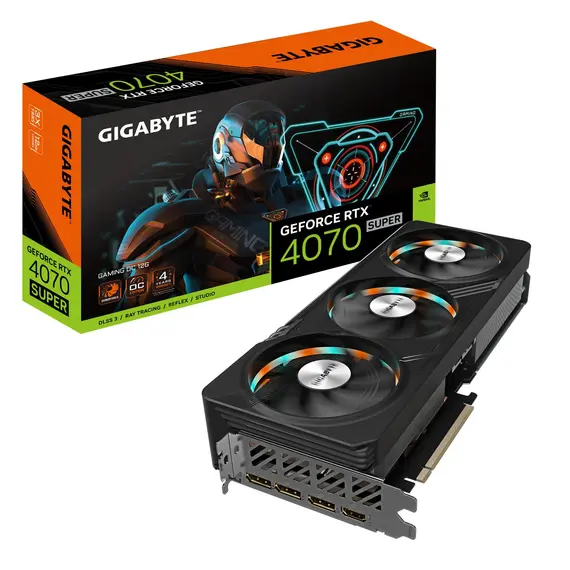 Gigabyte GAMING GeForce RTX 4070 SUPER OC 12G - Video Card, NVIDIA, 12GB, GDDR6X