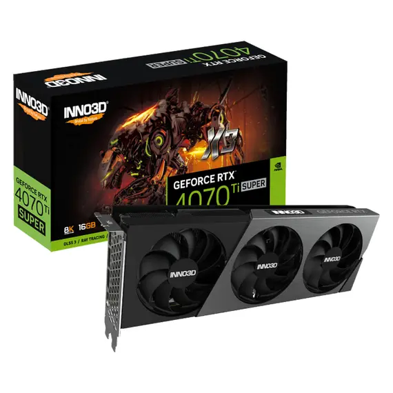 Inno3D GEFORCE RTX 4070 Ti SUPER X3 OC - Video Card, NVIDIA, 16GB, GDDR6X