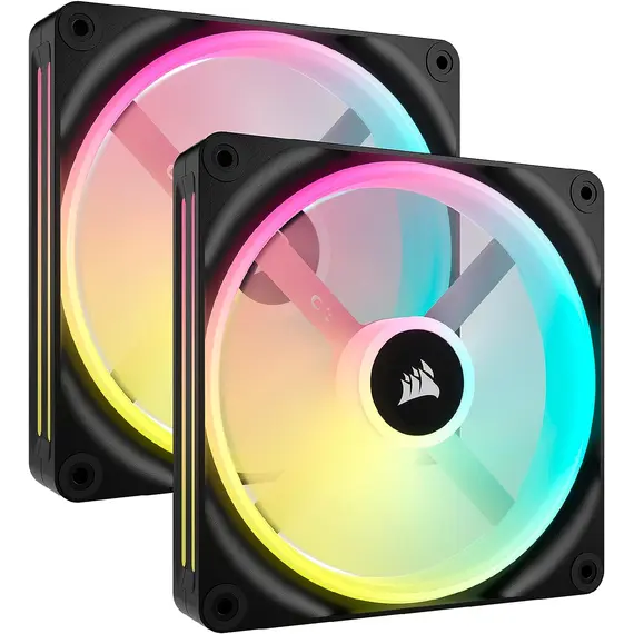 Corsair iCUE LINK QX140 RGB - PC Case Fan Kit, 140mm, PWM, 2pc(s), Black