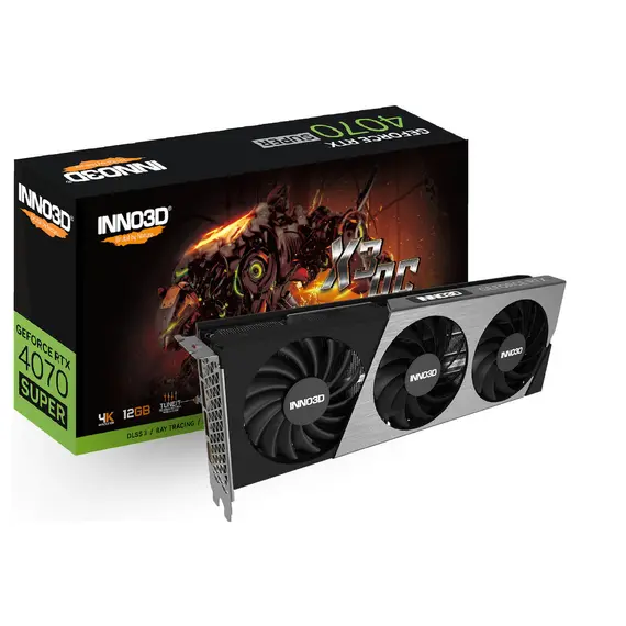 Inno3D GEFORCE RTX 4070 SUPER X3 OC - Video Card, NVIDIA ,12GB, GDDR6X