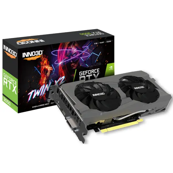 Inno3D GeForce RTX 3050 Twin X2 - Video Card, NVIDIA, 8GB, GDDR6