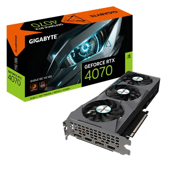 Gigabyte EAGLE GeForce RTX 4070 OC V2 12G - Video Card, NVIDIA, 12GB, GDDR6X