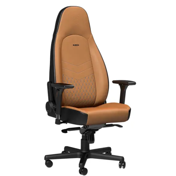 Noblechairs ICON Real Leather - Gaming Chair, Cognac/Black