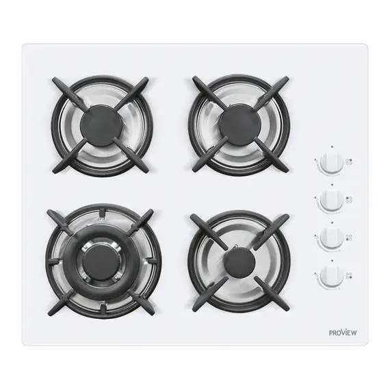 ProView PVHB600-WG Gas Cooktop - 4 Burners, 1YR