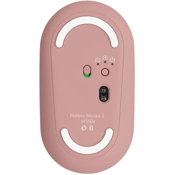 Logitech Pebble 2 M350s - Mouse, Ambidextrous, RF Wireless + Bluetooth, Optical, 4000DPI, Pink, image 4