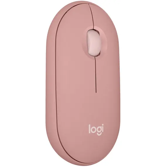 Logitech Pebble 2 M350s - Mouse, Ambidextrous, RF Wireless + Bluetooth, Optical, 4000DPI, Pink