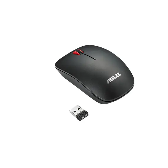 ASUS WT300 - Mouse, Office, Ambidextrous, RF Wireless, Optical, 1600DPI, Black+Red, image 2
