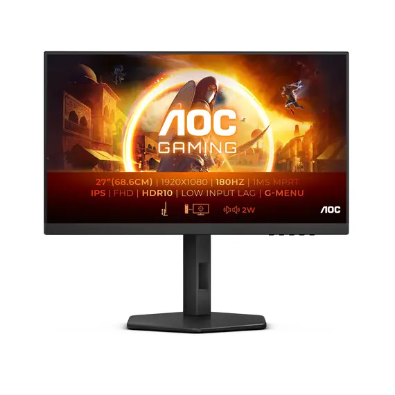 AOC G4 27G4X - 27" Gaming Monitor, Full HD LED Black
