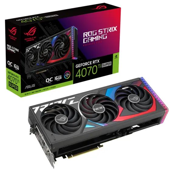ASUS ROG -STRIX-RTX4070TIS-O16G-GAMING OC Edition - Video Card, NVIDIA, GeForce RTX 4070 Ti SUPER, 16GB, GDDR6X