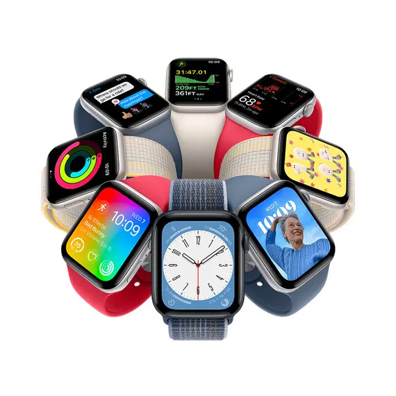 Apple Watch SE (2022) - Smartwatch, GPS, 40mm, Aluminium Case with Sport Band
