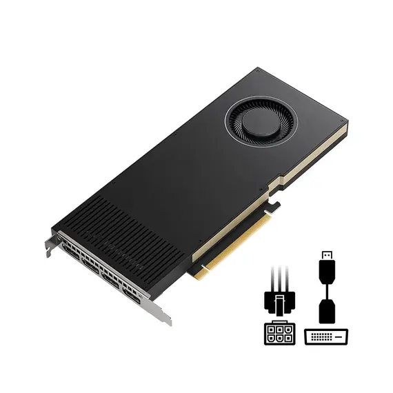 NVIDIA RTX A4000 - Video Card, 16GB, GDDR6, 256-bit, PCIe 4.0 x16