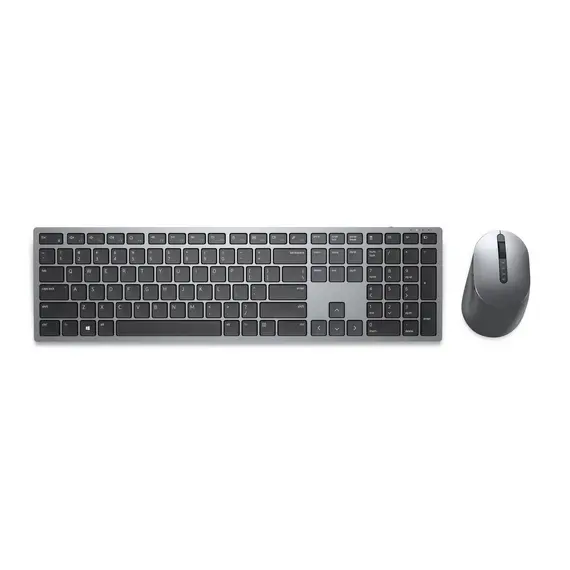 DELL KM7321W - Keyboard + Mouse Set, RF Wireless + Bluetooth, QWERTY, Hebrew, Grey, Titanium