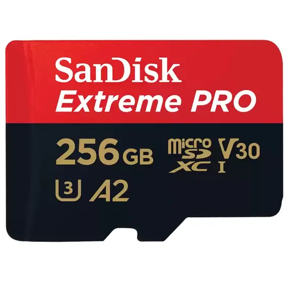 SanDisk Extreme PRO - 256GB Memory Card, MicroSDXC, UHS-I, Class 10