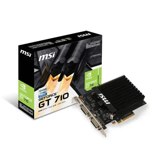 MSI GT 710 2GD3H H2D - Video Card, NVIDIA, GeForce GT 710, 2GB, GDDR3