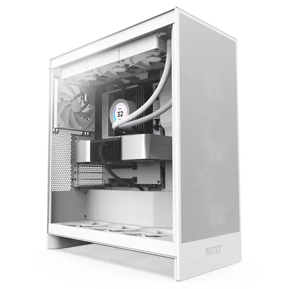 NZXT H7 Flow - Gaming PC Case, Mid-Tower, ATX, White