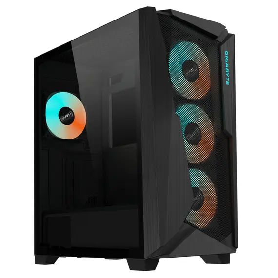 GIGABYTE C301 GLASS - Gaming PC Case, Midi Tower, Black