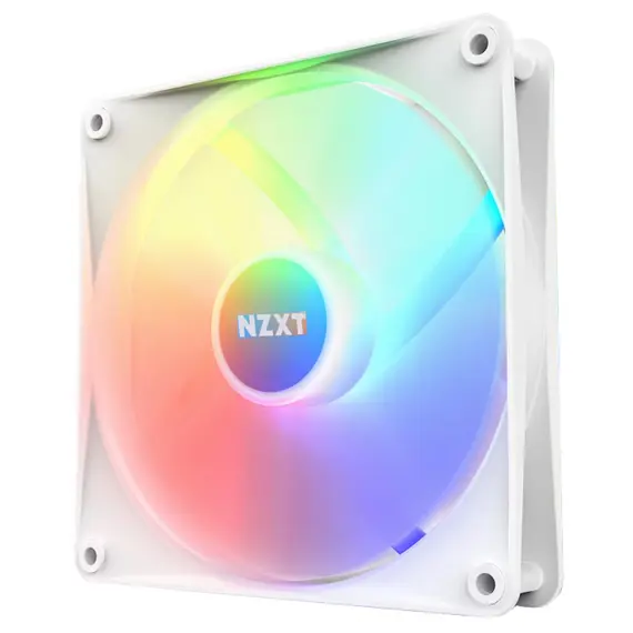 NZXT F140 RGB Core - PC Case Fan, 140mm, Hub-Mounted, RGB, White