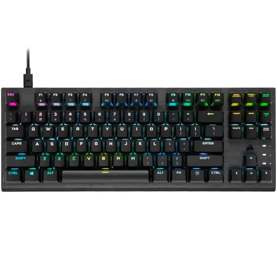 Corsair K60 PRO TKL RGB - Wired Gaming Keyboard, Black