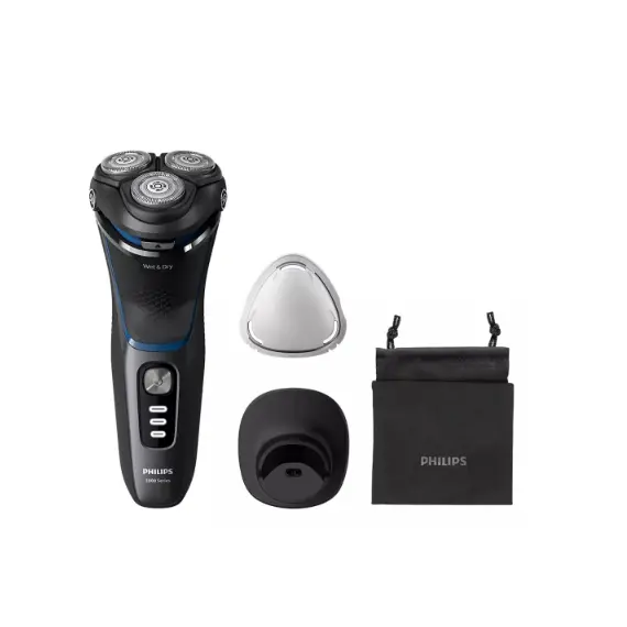 Philips S3344/13 - Rotation Shaver, Trimmer, Black, Blue