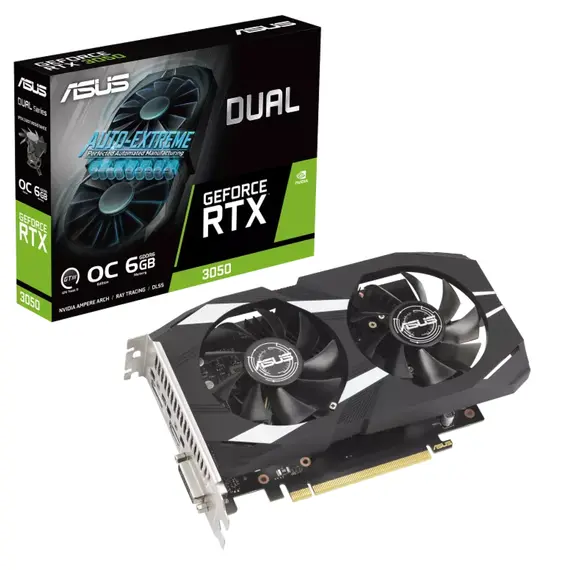 Asus Dual RTX 3050 OC Edition - Video Card, NVIDIA, GeForce RTX 3050, 6GB GDDR6