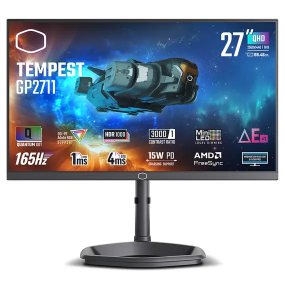 CoolerMaster CMI-GP2711 - 27" Gaming Monitor, QHD, 165Hz, VA, Black