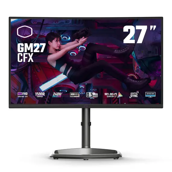 CoolerMaster GM27-CFX - 27" Gaming Monitor, Full HD, 240Hz, VA, Black